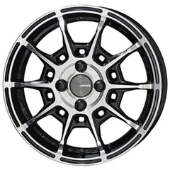 ホイール4本セット 16インチ 6.5J+43 4H-100 GALERNA REFINO ブラックポリッシュのサムネイル