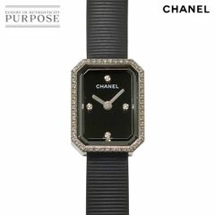 シャネル CHANEL プルミエール H2434 ダイヤベゼル レディース 腕時計 4Pダイヤ ブラック ラバー クォーツ Premiere 90304151