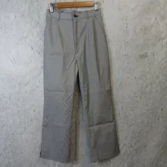 レディース ストレートパンツ グレー カジュアル スラックス □〇