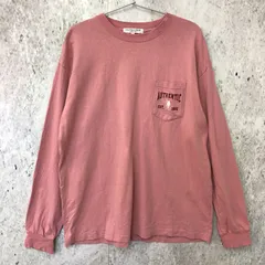 U.S. POLO ASSN. ユーエスポロアッスン ロゴ刺繍 ビッグシルエット ポケット 長袖 Tシャツ ピンク Mサイズ 〇◇