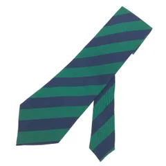 dunhill ダンヒル ネクタイ  レジメンタルストライプ   シルク100％ ブルー/グリーン メンズ / 240001175509