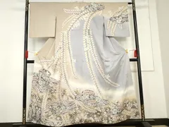 平和屋着物●訪問着　作家物　絞り　辻が花　暈し染め　正絹　逸品　AABE2900cs