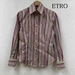 エトロ 長袖 シャツ ブラウス マルチカラー ストライプ イタリア製 レディース 40 ISItems【USED】【古着】【中古】50125121