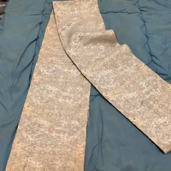 #ZGh11.女の子季節行事帯シックなシルバー系銀色織柄約372×25cm