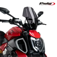 Puig 21713F WINDSHIELD NEW GENERATION  ADJUSTABLE [DARK SMOKE] DUCATI DIAVEL V4(24-25) プーチ ニュージェネレーションNKスクリーン