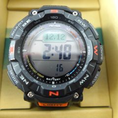 中古美品 CASIO PRO TREK プロトレック Climber Line 腕時計 メンズ デジタル タフソーラー アウトドア 登山 コンパス ブラック PRG-340-1JF 箱付 公田店