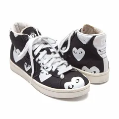 プレイ コムデギャルソン×コンバースPLAY COMME des GARCONS×CONVERSE PRO LEATHER ハイカットスニーカー 黒23