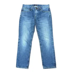 LEE x earth music & ecology コラボ LL0211 クロップド ボーイフレンドデニム ルーズ テーパード ブルー レディースS リー＆アースミュージックエコロジー