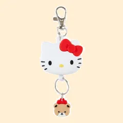 【特価商品】ハローキティ キーマスコット キティちゃん フェイス形リールキーホルダー hello kitty 13×4.9×1.8cm サンリオ(SANRIO) キャラクター 168645