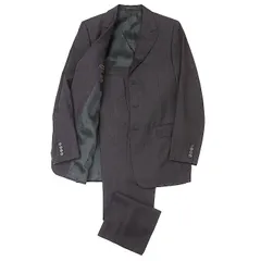 LOUIS VUITTON ルイ・ヴィトン スーツ ジャケット スラックス テーラード 3B ノッチドラペル テーパードシルエット ウール100% セットアップ メンズ サイズ 48 チャコール イタリア製