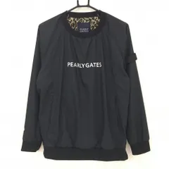 【超美品】パーリーゲイツ スニード 黒 内側レオパード柄 蓄熱裏地 ブルゾン レディース 2(L) ゴルフウェア PEARLY GATES