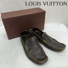 良品✨ルイヴィトン レザードライビングシューズ ネイビー 6 1/2