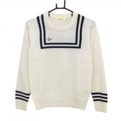 美品】パーリーゲイツ セーター グレー×白 ロゴ総柄 ニコちゃん