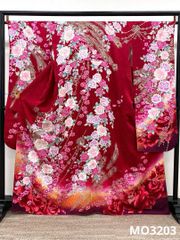 振袖 ラメ刺繍 金彩 銀通し 薔薇 身丈169cm 撥水加工済 MO3585 - メルカリ