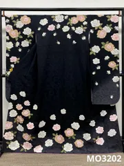 振袖 金彩 銀彩 薔薇 紋意匠 身丈163cm MO3202