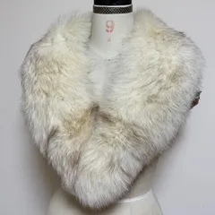 【ファーショール】・リアルファーストール・フォックスファー・アイボリー・クリップ留タイプ