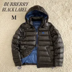未使用級！BURBERRY BLACK LABEL バーバリーブラックレーベル　4way ダウンジャケット　光沢　ブラック　短丈　ホースロゴ　刺繍　サイズM
