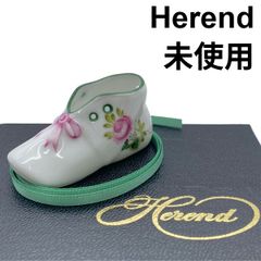 レア❤ヘレンド セーブル風 小薔薇 ベビーシューズ 小物入れ 置物