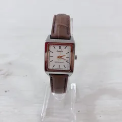 カシオ LTP-V007 レディース腕時計 角型フェイス ドルフィン針 ファッション 革ベルト