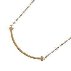 ティファニー TIFFANY＆CO Tスマイルネックレス スモール K18PG ジュエリー