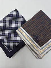 【used品】美品！ メンズハンカチ セット BURBERRY & FENDI