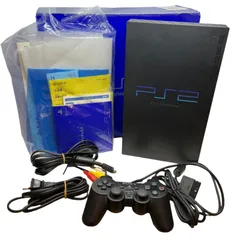 【管2512-69】ジャンク品☆SONY PlayStation 2 本体 SCPH-10000 初期型 + コントローラー & ケーブル セット