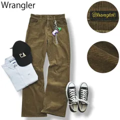 【良品】 ラングラー Wrangler フレア コーデュロイ パンツ 31 カーキ メンズ レディース ユニセックス 男女兼用 アメカジ ストリート 秋 冬