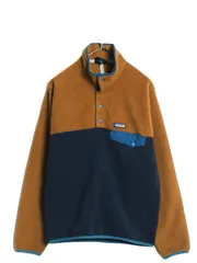 【お得なクーポン配布中!】 パタゴニア ライトウェイト シンチラ スナップT メンズ S / 古着 17年製 フリース プルオーバー ジャケット ブルゾン ハイネック ツートン