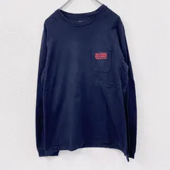 古着 used　H.R.MARKET　ハリウッドランチマーケット　長袖Tシャツ/ロンT　ポケT　刺繍ロゴ　黒　ブラック　2サイズ