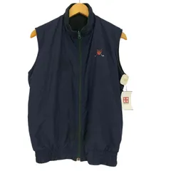 ポロゴルフラルフローレン POLO GOLF RALPH LAUREN 90s ロゴ刺繍 リバーシブル フリースベスト メンズ import：S 