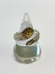 【中古品】 ARIZONA FREEDOM アリゾナ フリーダム 太陽神 唐草リング  R-4A K18 925 指輪 シルバーリング 【192-251212-em-32-min】