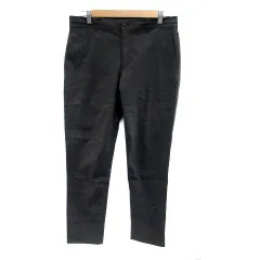メンズメルローズ MEN'S MELROSE テーパードパンツ アンクル丈 ボーダー柄 4 チャコールグレー 黒 ブラック /HO37のサムネイル
