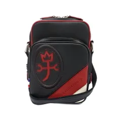 【天白】カステルバジャック ショルダーバッグ ボディバッグ ブラック×レッド 47112 メンズ 鞄