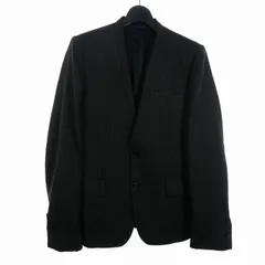 undercoverism ストライプ　テーラードジャケット　ブラック UNDERCOVER（アンダーカバー） 25SS ストライプ テーラードジャケット