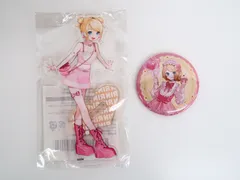 2点セット VOCALOID 鏡音リン/アクリルスタンド(楽天コレクション 巡音ルカ 14th Anniversary)・缶バッジ(桜ミク 桜パーティーver.)