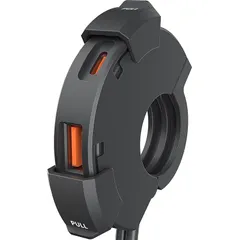 Kaedear(カエディア) バイク USB電源 バイク用 USB 防水 充電 タイプA/C 2ポート SAE 特許 スライド式キャップ 出力 PD(30W)/QC3.0(18W) 整備性の良いアダプター一体構造 SAEコネクター DC12V クランプUS 0