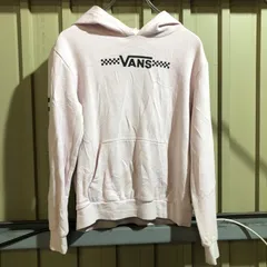 1142 VANS パーカー ピンク M バンズ スウェット プリントロゴ 裏起毛 古着卸 アメリカ仕入