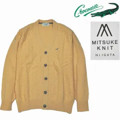 [クロコダイル] ニットカーディガン MITSUKE KNIT ニット WOOL毛 長袖 前ボタンジャケット 秋冬物