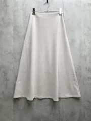 aquagarage アクアガレージ スウェード調 無地 美シルエ ロング フレア スカート sizeM/アイスグレー ■◇レディース