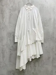 eimy istoire エイミーイストワール アシンメトリーロングシャツ ワンピース sizeXS/白 ■◇レディース
