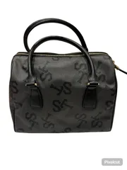 ZM1680 Samanth Thavasa サマンサタバサ　ハンドバッグ　ミニボストンバッグ　ショルダー付き　ロゴ　ブラック　レディース