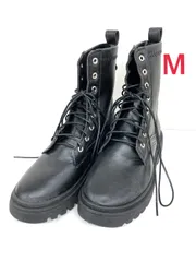 ⬛️《未使用保管品》編み上げブーツ ブラック23㎝