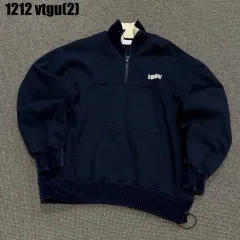 1993スタジオ ネイビー 1/2ジップアップ スウェット 1212