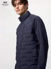 UNIQLOコンビネーションパフテックジャケット  Puff Tech 481352 69NAVY XL