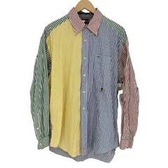トミーヒルフィガー TOMMY HILFIGER クレイジーパターン ストライプシャツ メンズ import：L 