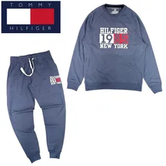 トミーヒルフィガー TOMMY HILFIGER セットアップ 上下 トレーナー 09T4458/09T4459 ヴィンテージ 裏起毛 長袖 ボトムス スウェット メンズ ジョガーパンツ 部屋着 2点 新品 正規品 未使用品
