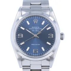 【ROLEX】ロレックス エアキング 14000 U番 1997年製 34mm SS ステンレススチール ブルー文字盤 自動巻き オートマ メンズ 腕時計 時計 【中古】 USED-AB 【9304】