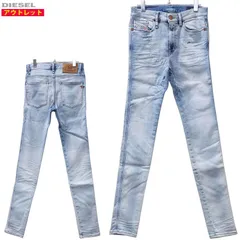 DIESEL ディーゼル 新品 ジョグジーンズ D-REEFT-Y-TL 極細スキニー A01458 069UC 01 W26/27 L32 ストレッチ ジョグデニム  Sweat jeans メンズ デニム パンツ 送料無料