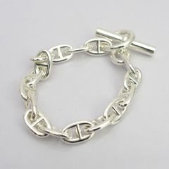 HERMES / エルメス ◆シェーヌダンクルMM ブレスレット 15コマ SILVER 925 【ブレスレット/バングル/アンクル/アクセサリー】 ブランド【中古】 