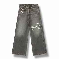 DIESEL D-RISE ワイドデニムパンツ ジーンズ ディーゼル A06371 ブラック 30 （4177M）